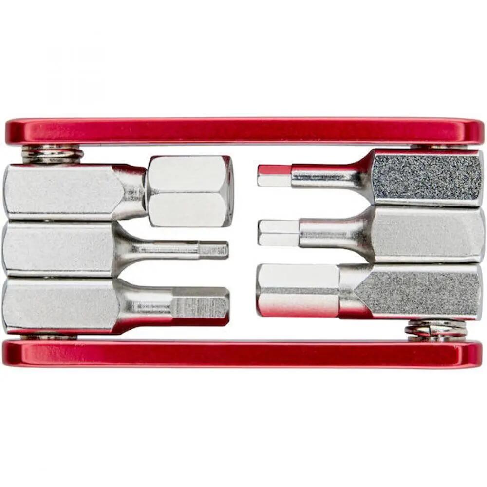 Procraft Werkzeug Mini Advanced 7 Funktionen Rot\/ Silber - ultrakompaktes Fah.. 1/2