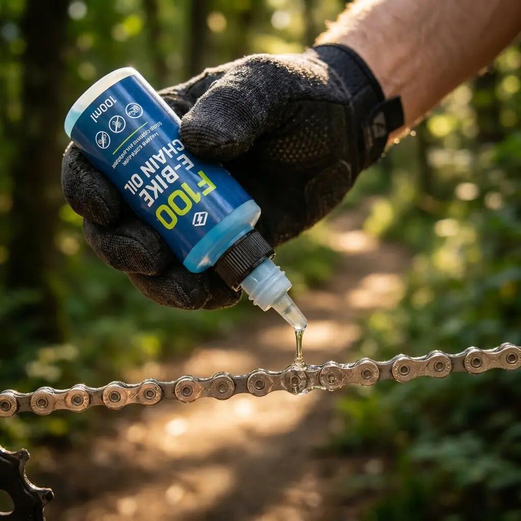 F100 E-Bike kettingolie 100 ml druppelfles - hoogste slijtagebescherming voor e- 3/3