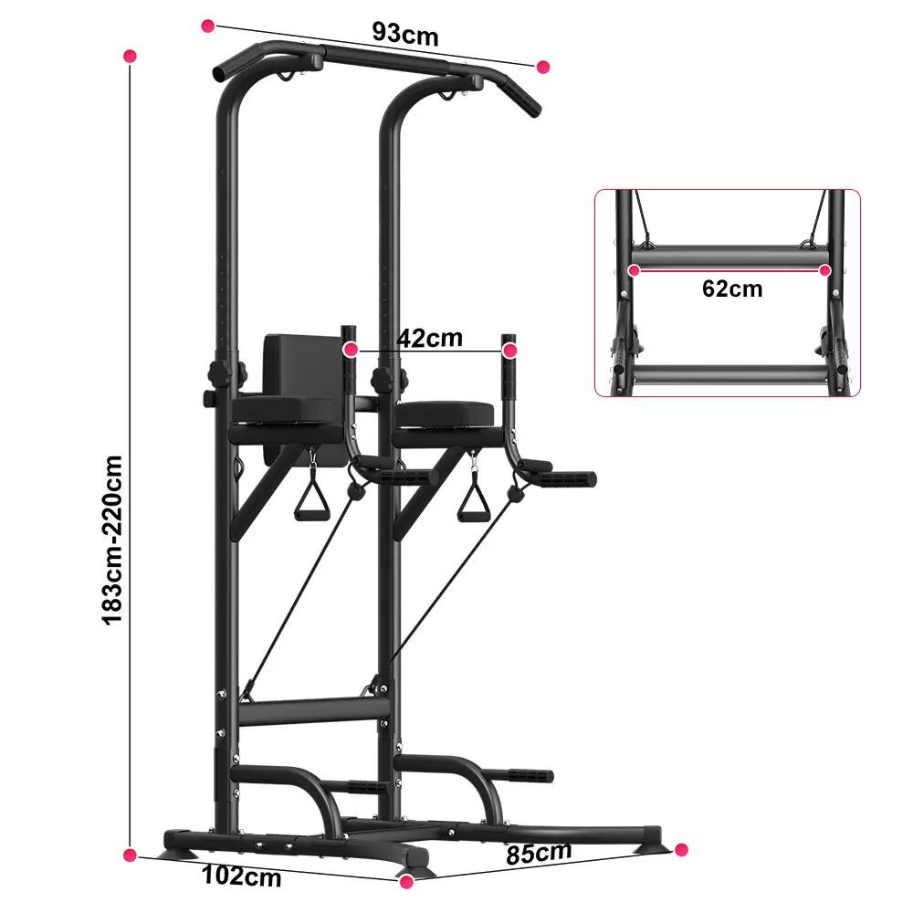Station de Traction et de Dips Réglable pour Musculation 3/3