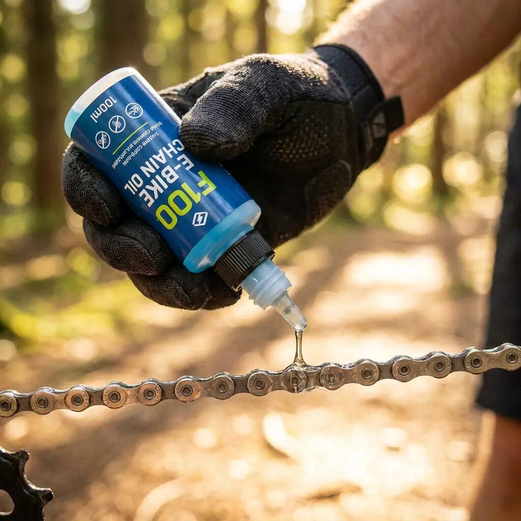 F100 E-Bike kettingolie 100 ml druppelfles - hoogste slijtagebescherming voor e- 2/3