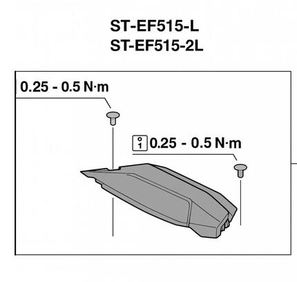 SHIMANO obere Abdeckung f.ST-EF515, rechts, f.8-fach, m.Befestigungschr. M3x7...