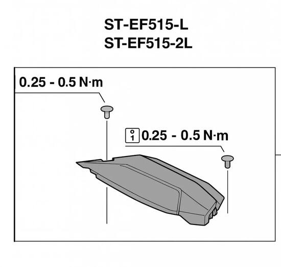 SHIMANO obere Abdeckung f.ST-EF515, rechts, f.8-fach, m.Befestigungschr. M3x7...