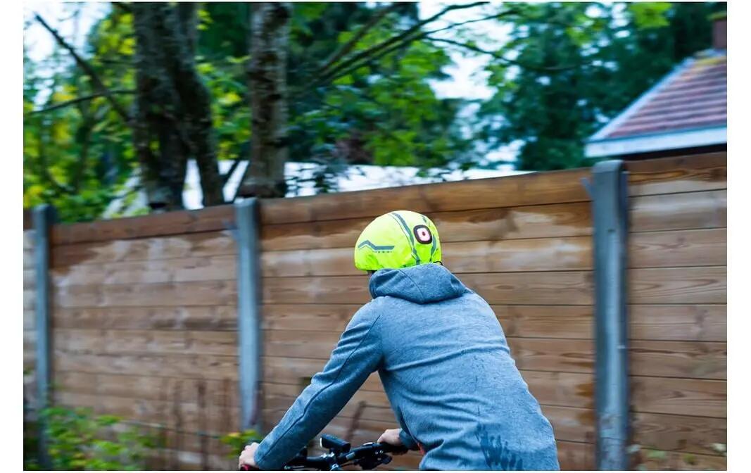 Housse de casque Wowow Corsa jaune avec LED 2/3