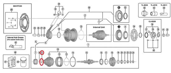 SHIMANO Sprengring SG-8C31 - Ersatz-Sicherungsring für Nabenschaltung, 1 g