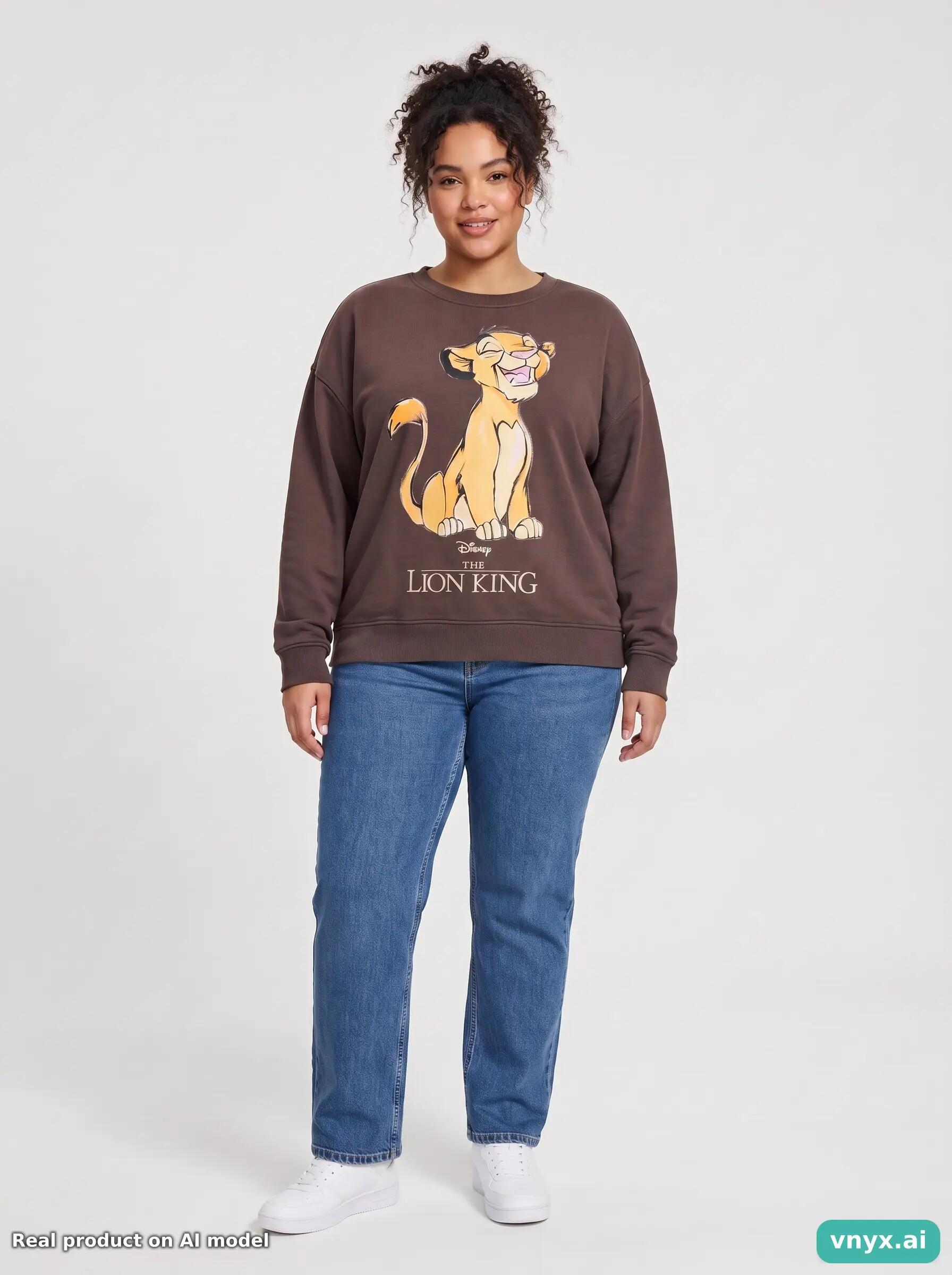 Second Life - Vintage Disney Dark Brown Sweatshirt Women L 6/6
