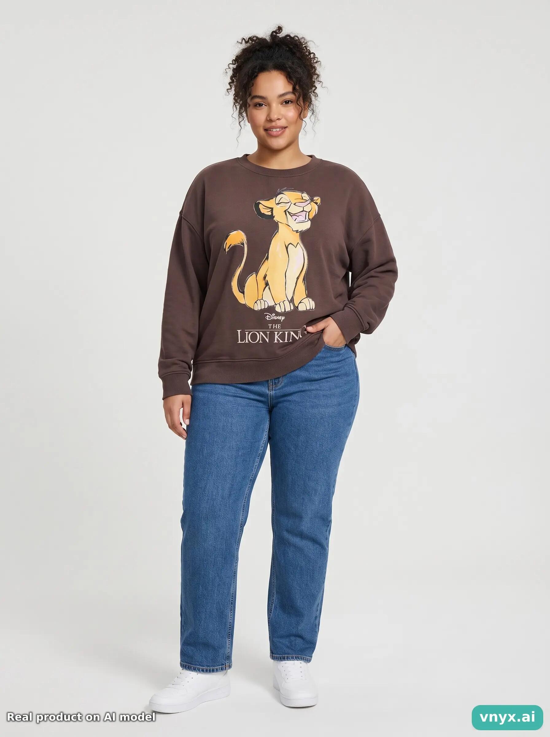 Second Life - Vintage Disney Dark Brown Sweatshirt Women L 3/6