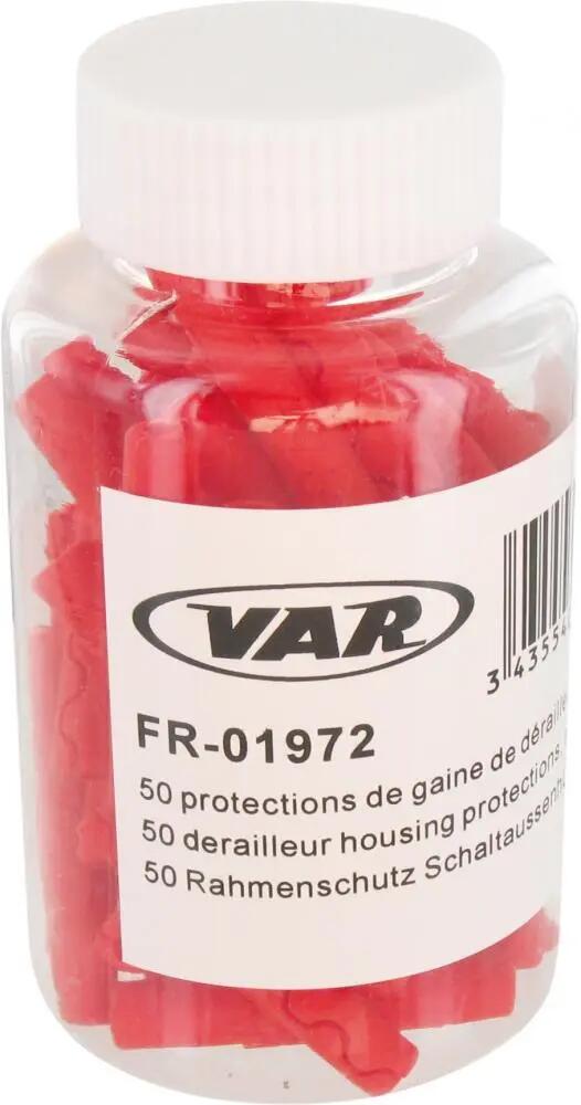 VAR 50 st. framebeschermers 4 mm rood - beschermkapjes voor buitenmantels van sc 2/2