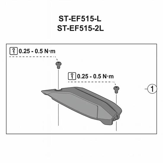 SHIMANO obere Abdeckung f.ST-EF515, rechts, f.7-fach, m.Befestigungschr. M3x7...