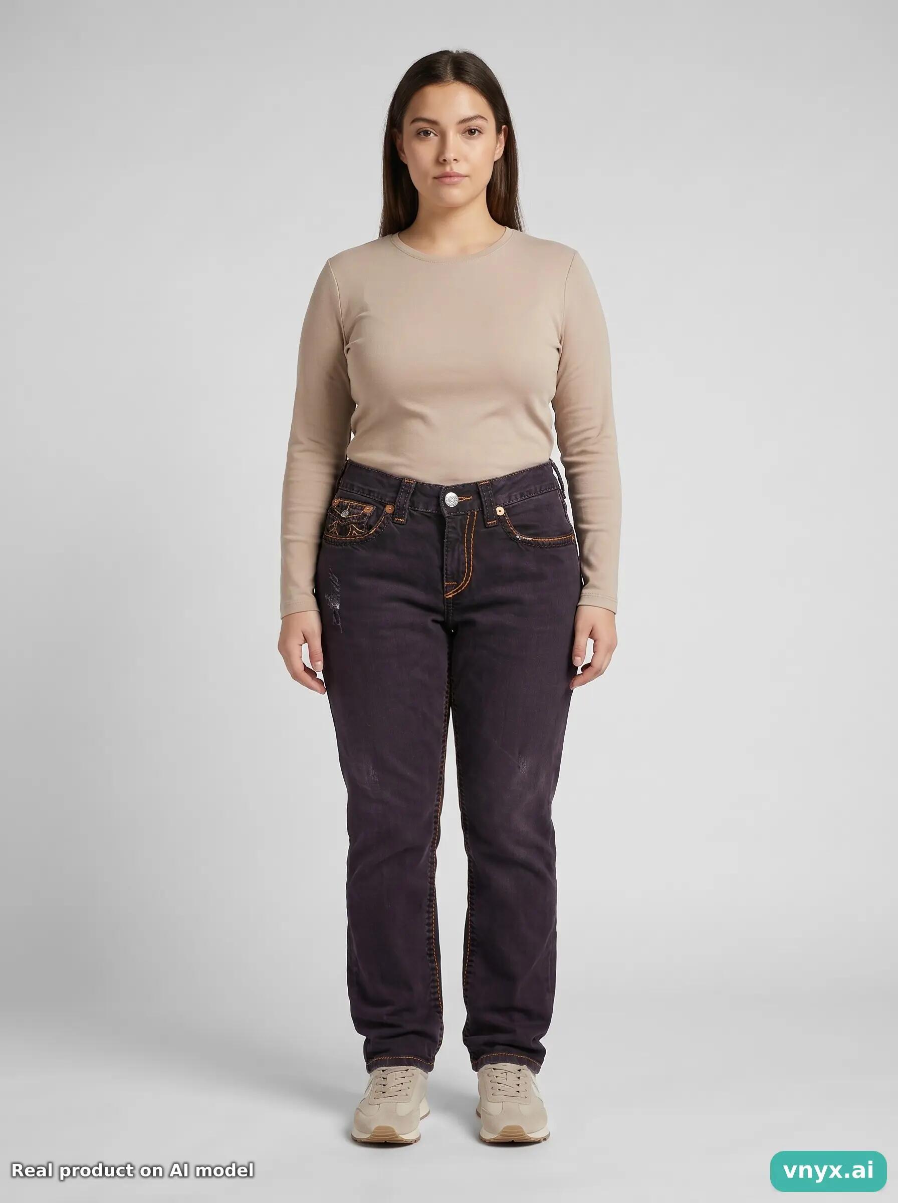 Second Life - Vintage True Religion Dark Grey Jeans Women W34 5/6