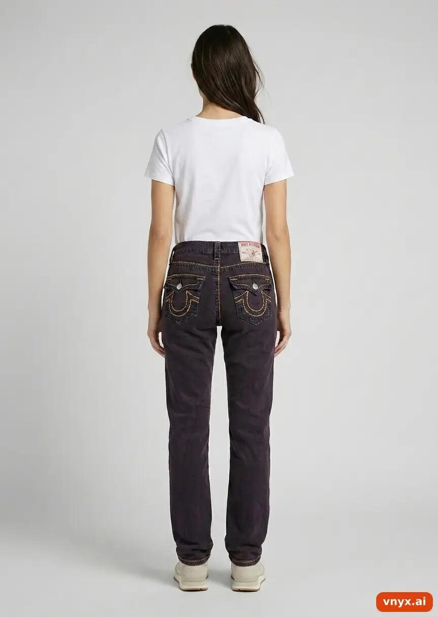 Second Life - Vintage True Religion Dark Grey Jeans Women W34 3/6