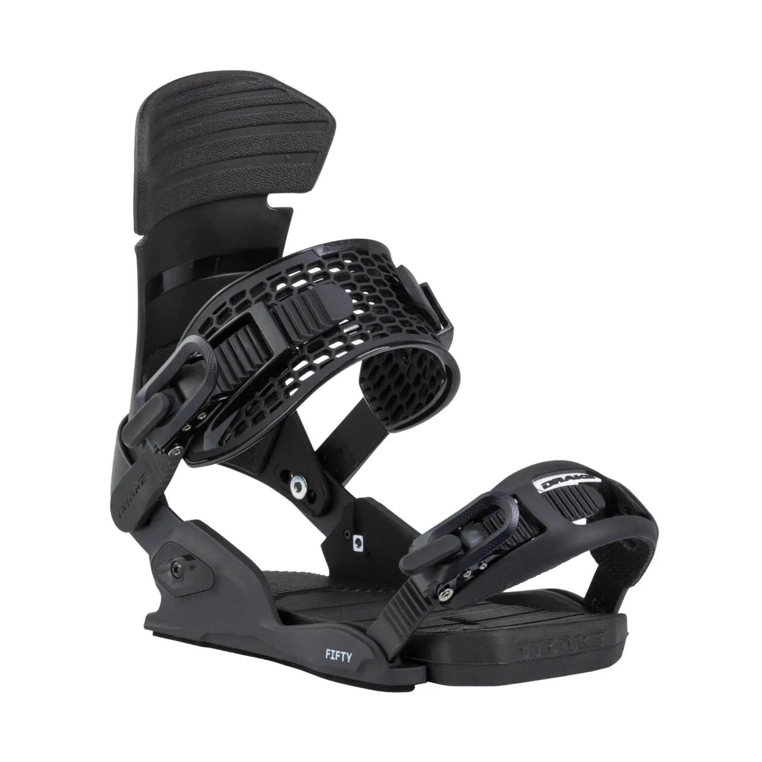 Fixations Snowboard Drake Fifty Homme Noir All-Mountain Freestyle Légères 1/5