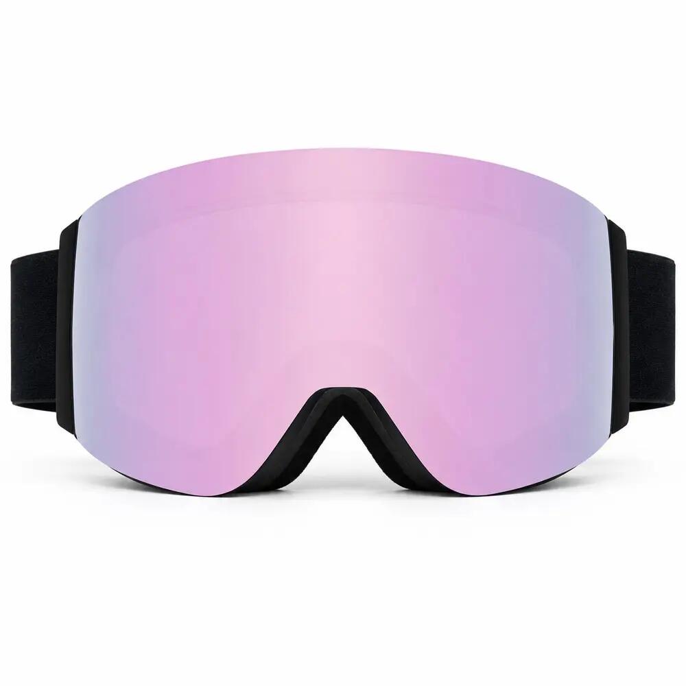 Maschera da Sci e Snowboard Fluor HX049 Lente Ribaltabile Rosa Specchiata Unisex 4/5