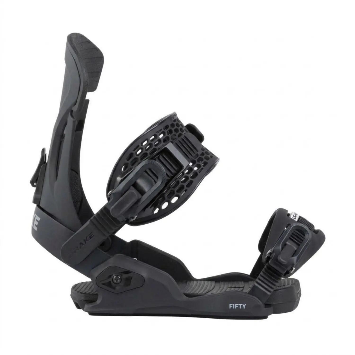 Fixations Snowboard Drake Fifty Homme Noir All-Mountain Freestyle Légères 3/5