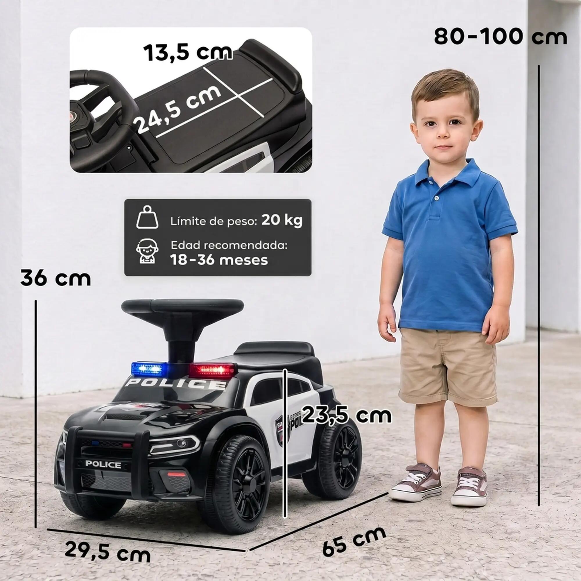 Carro andador infantil 65x29.5x36 cm preto AIYAPLAY 2/9