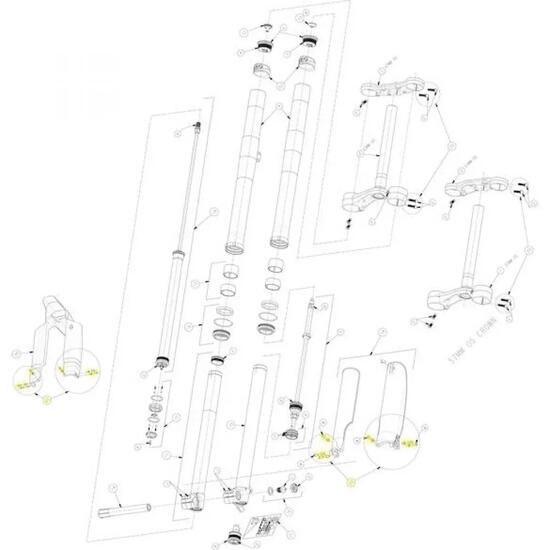 Manitou Hardware-Kit per Dorado Pro/Expert/Comp 37 mm - Kit di assistenza e tuni
