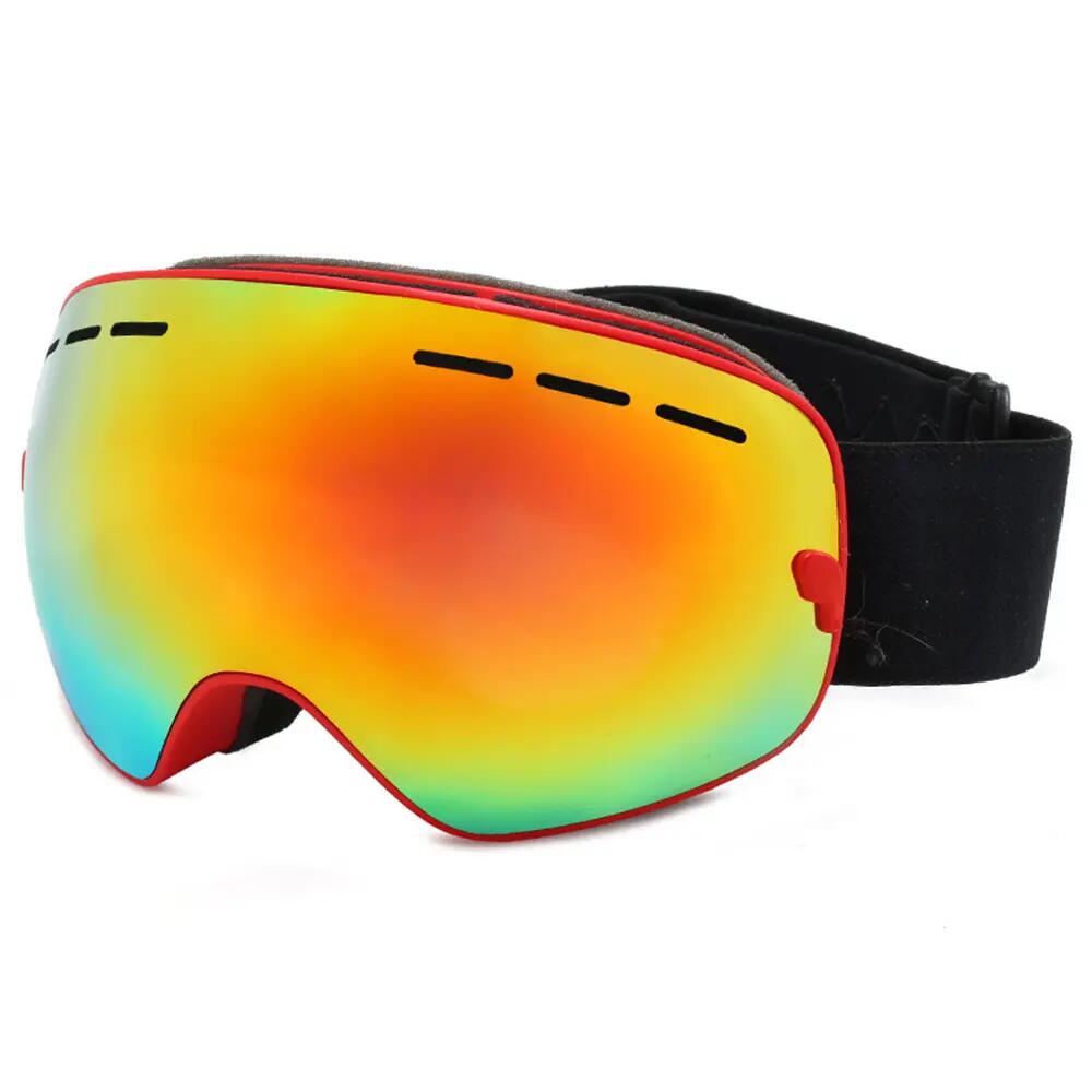 Lyžiarske a Snowboardové Okuliare Fluor 5108 Červený Zrkadlový Zorník Unisex