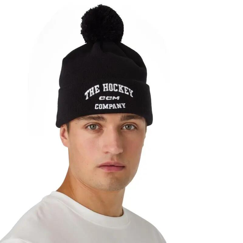 Căciulă de iarnă tricotată cu pompon CCM Athleisure Pom, Senior, neagră 4/4