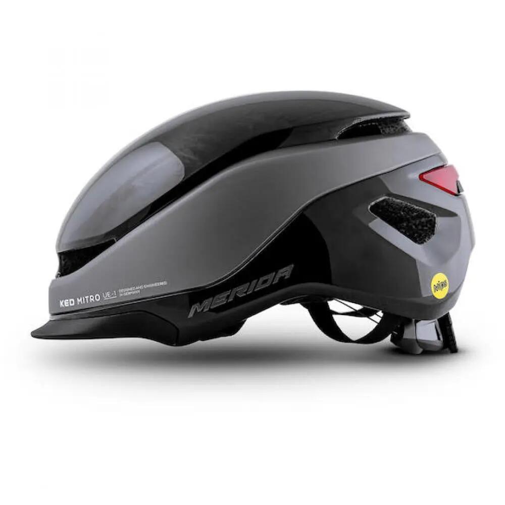 Merida Casque Mitro UE-1 M / 52-58 cm noir/gris - casque urbain sûr avec MI... 1/2