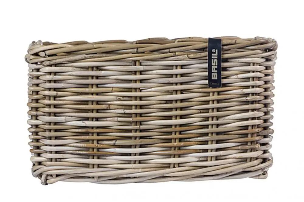 Basil Dax L panier avant - gris, rotin, 35 × 47 × 27 cm, sans couvercle, tressé 2/4