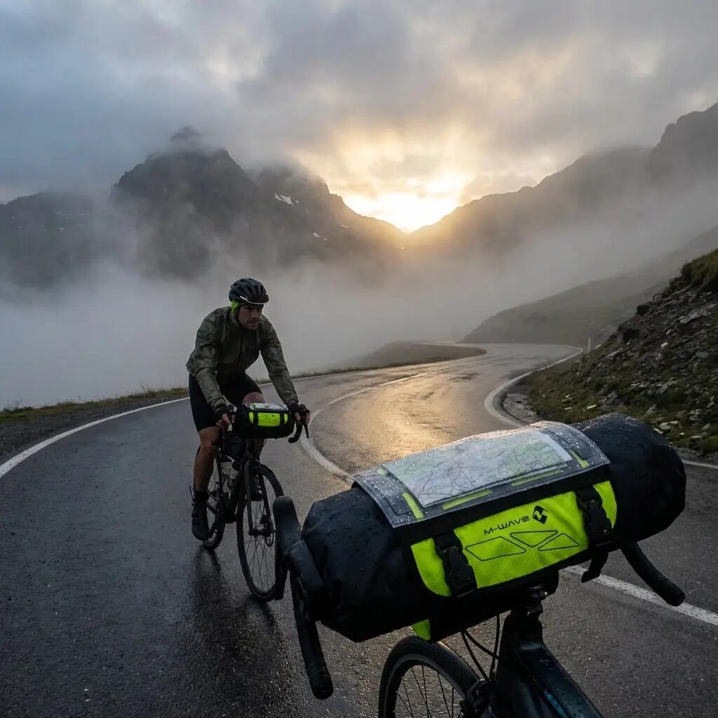 M-Wave Bikepacking Lenkertasche neongelb Volumen 10 Liter 3/3
