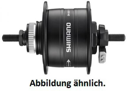 SHIMANO Nabendynamo DH-3D37 - 6V/3W, 36 Loch, Center-Lock, Silber