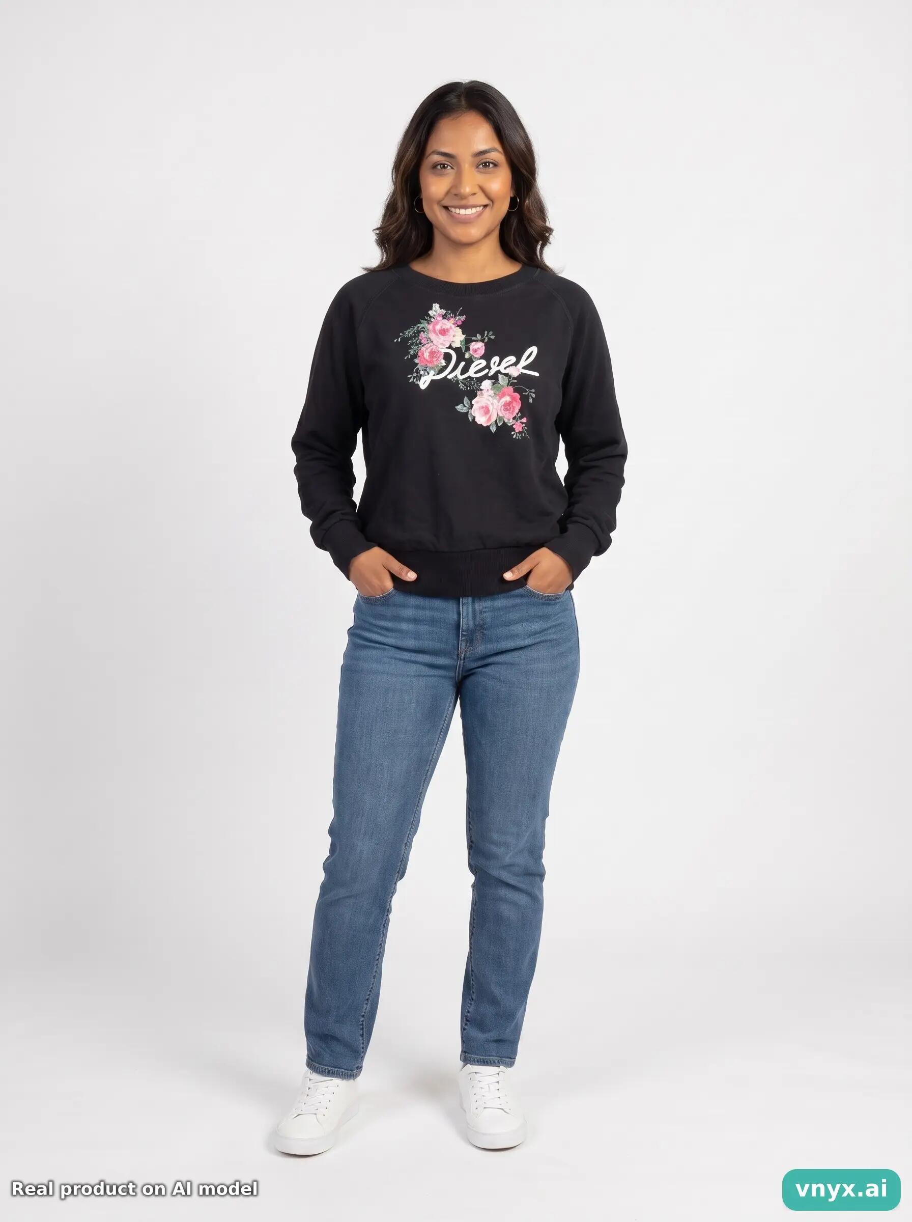 Second Life - Vintage Diesel Black Sweatshirts Women M 6/6