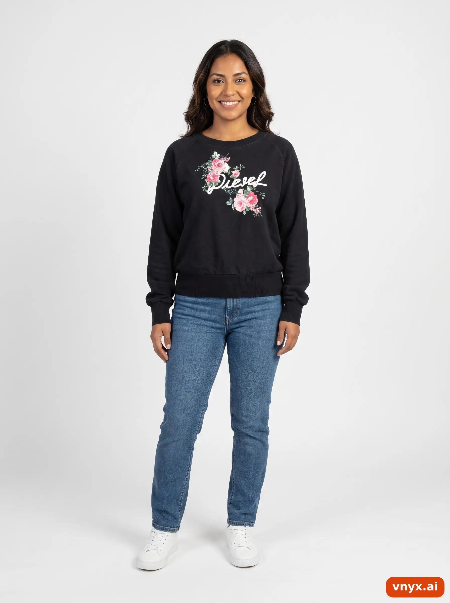 Second Life - Vintage Diesel Black Sweatshirts Women M 3/6