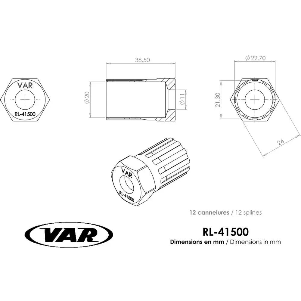 VAR vrijlooplichaamtrekker RL-41500 - passend voor Falcon vrijloopmodellen FW... 2/2