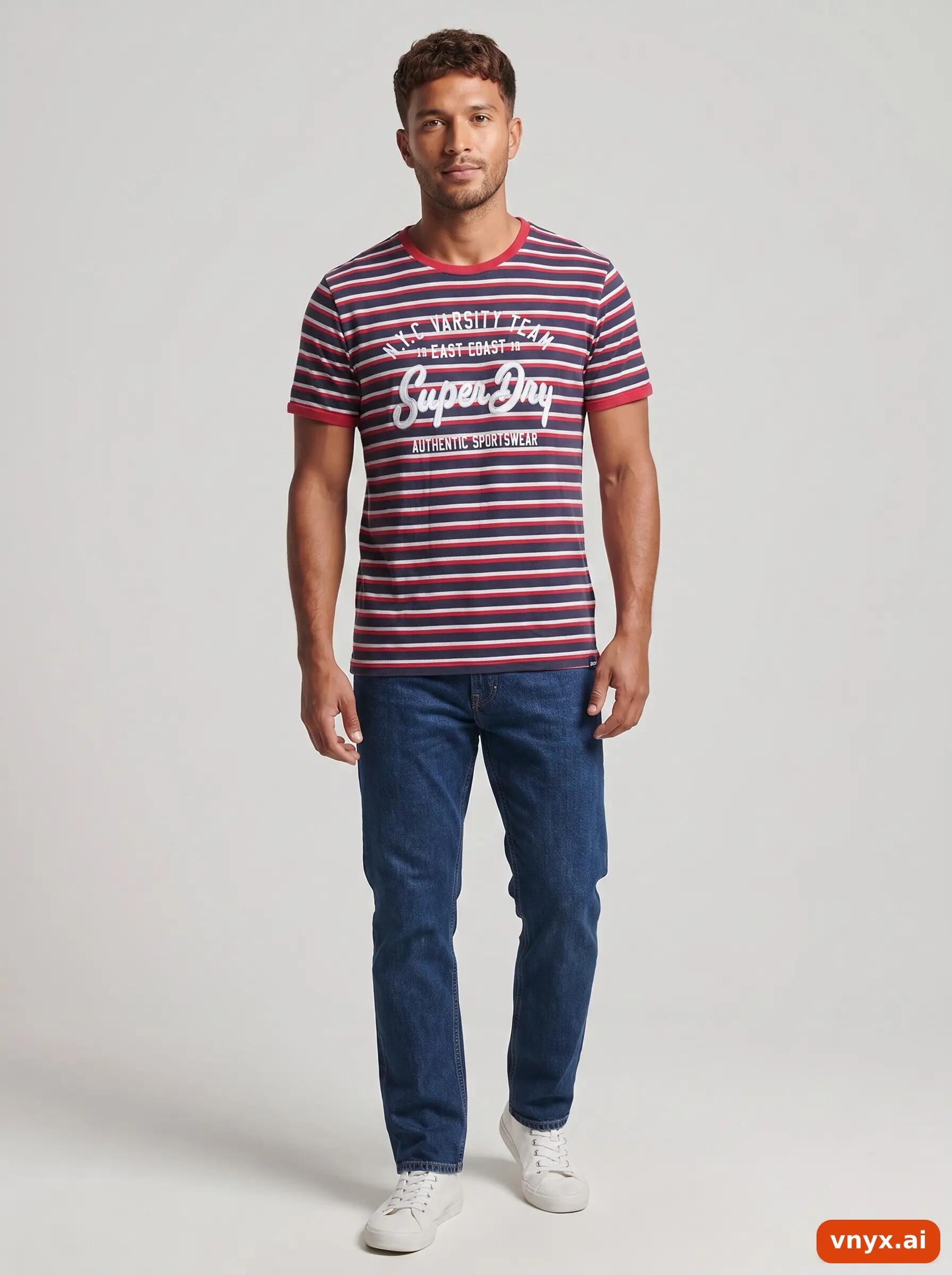 Second Life - Vintage Superdry Navy T-Shirt Men M 3/6