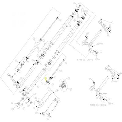 Set guarnizioni Manitou per pistone ad aria Air Spring Dorado Pro/Expert - versi