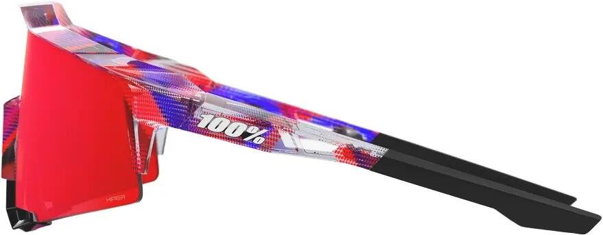 100% Speedcraft FDJ-bril, glanzend doorschijnend rood/blauw, Fire Red, spiegelgl 3/5