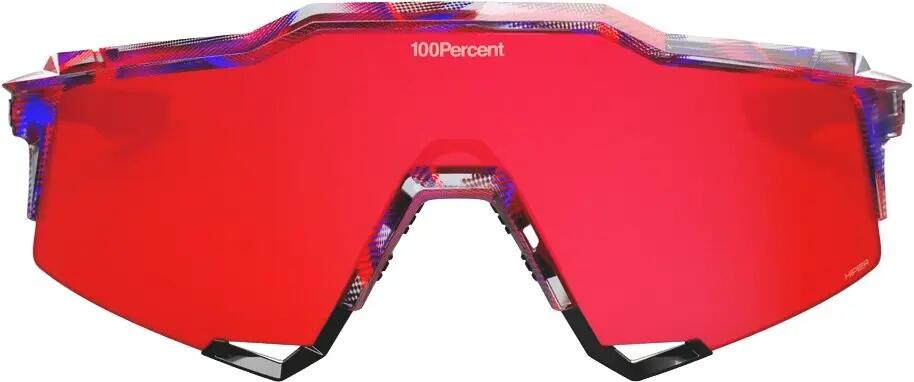 100% Speedcraft FDJ-bril, glanzend doorschijnend rood/blauw, Fire Red, spiegelgl 2/5