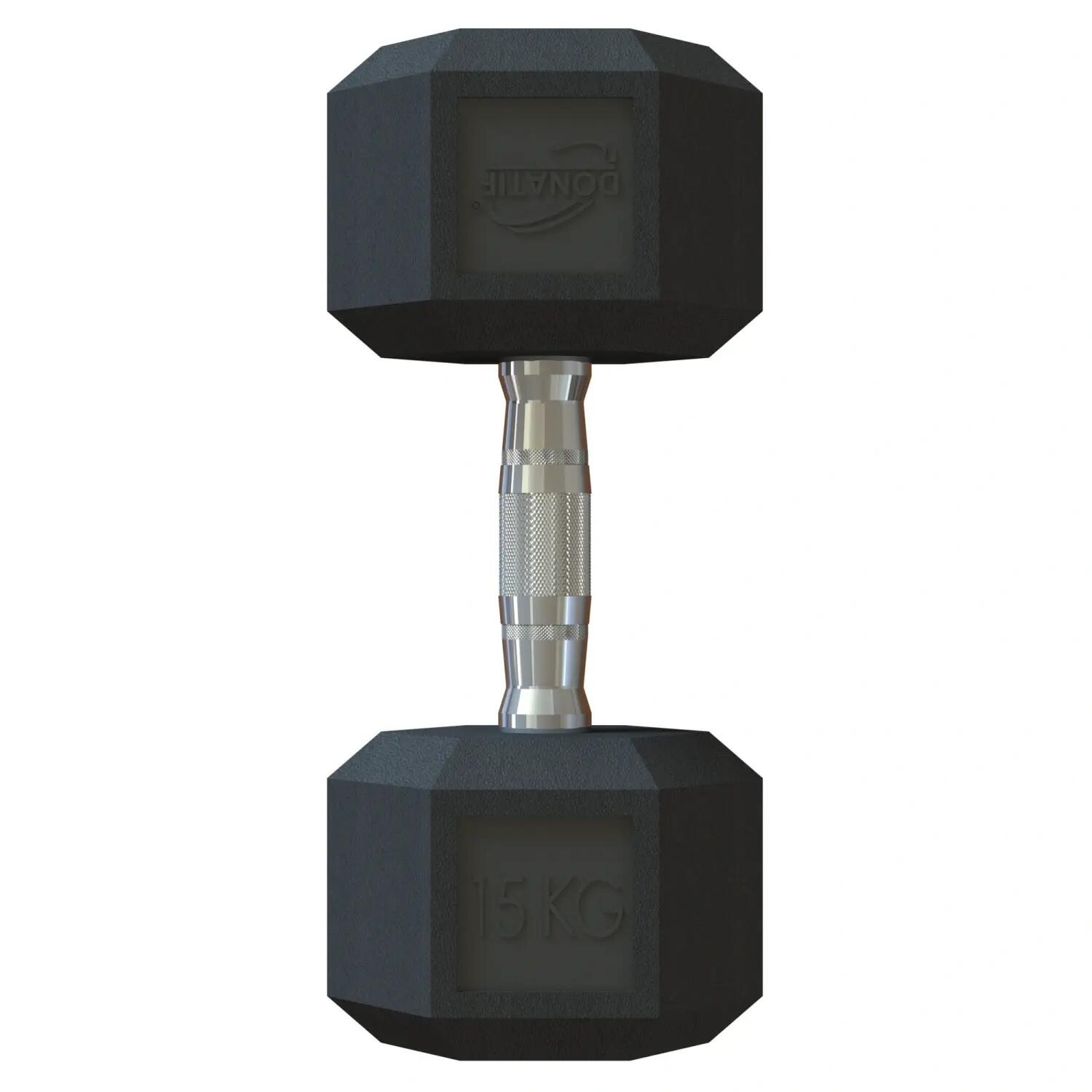Manubrio Esagonale Gommato da 15 Kg - Professionale 3/6