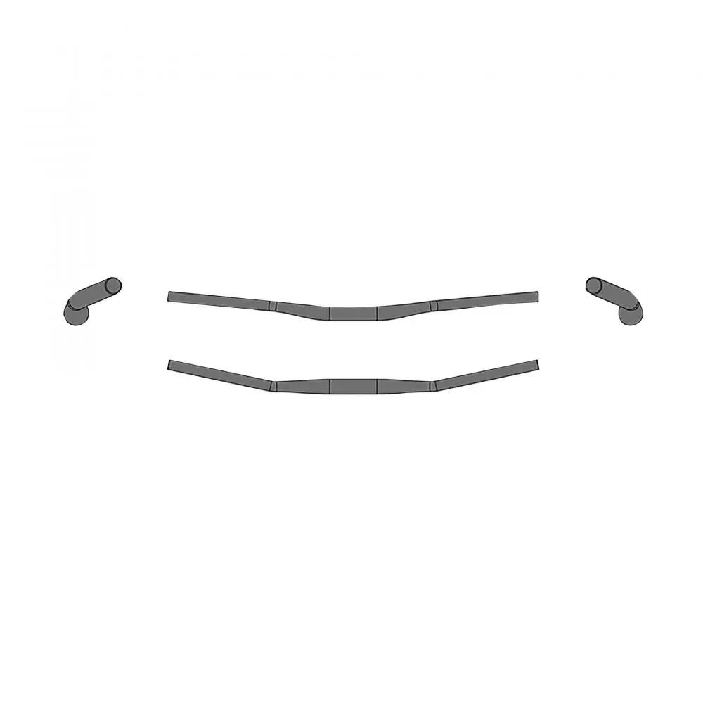 ERGOTEC Manubrio Low Riser Bar 800mm nero Alluminio 7050 T76 Ø31,8mm Rise 15... 2/2