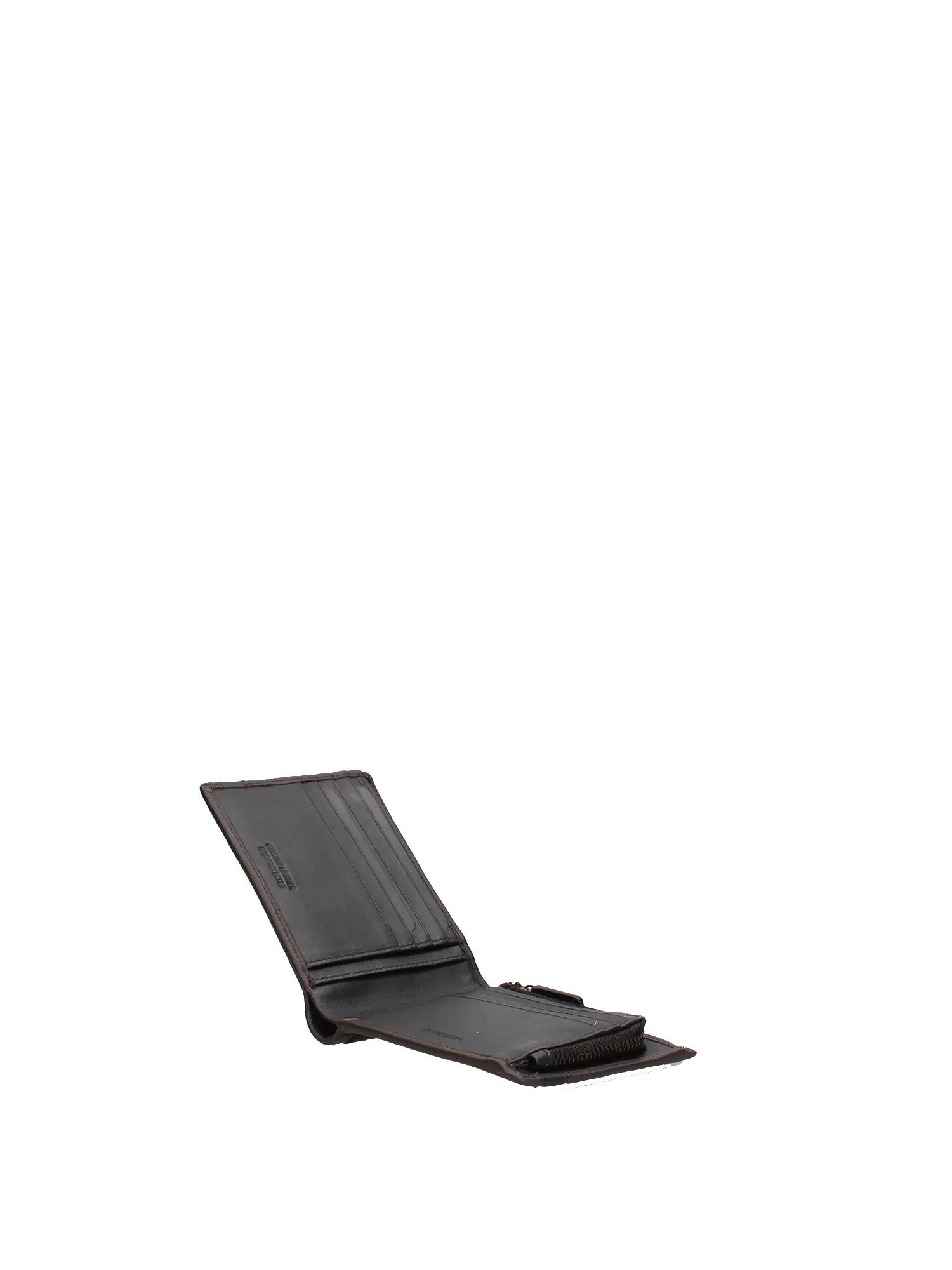 Herrengeldbörse Momo Design echtes Leder braun schwarz - Minimalistisches Design 4/4