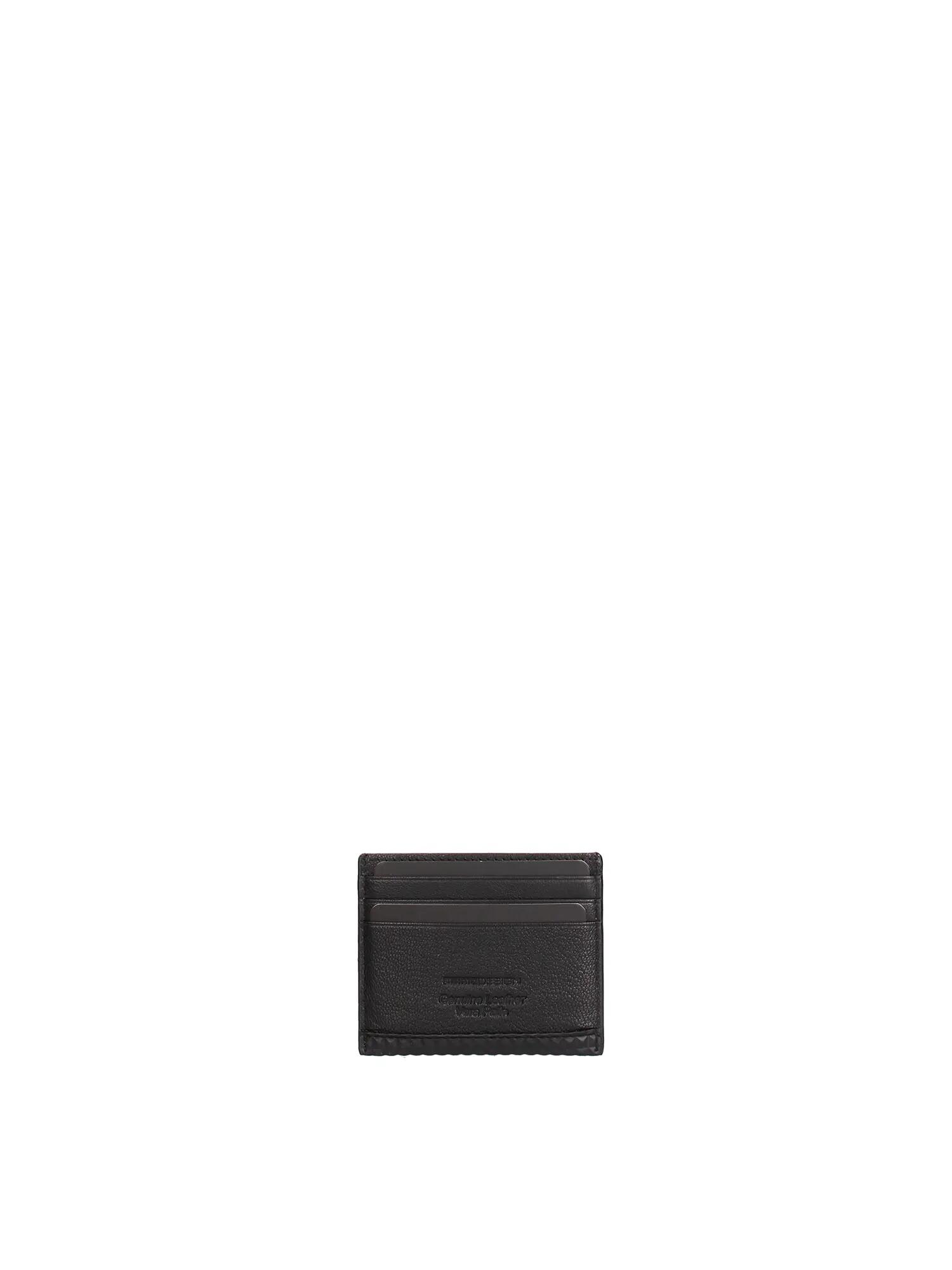 Kartenetui Herren schwarz Echtleder Momo Design - Minimalistisch ohne Verschluss 2/3