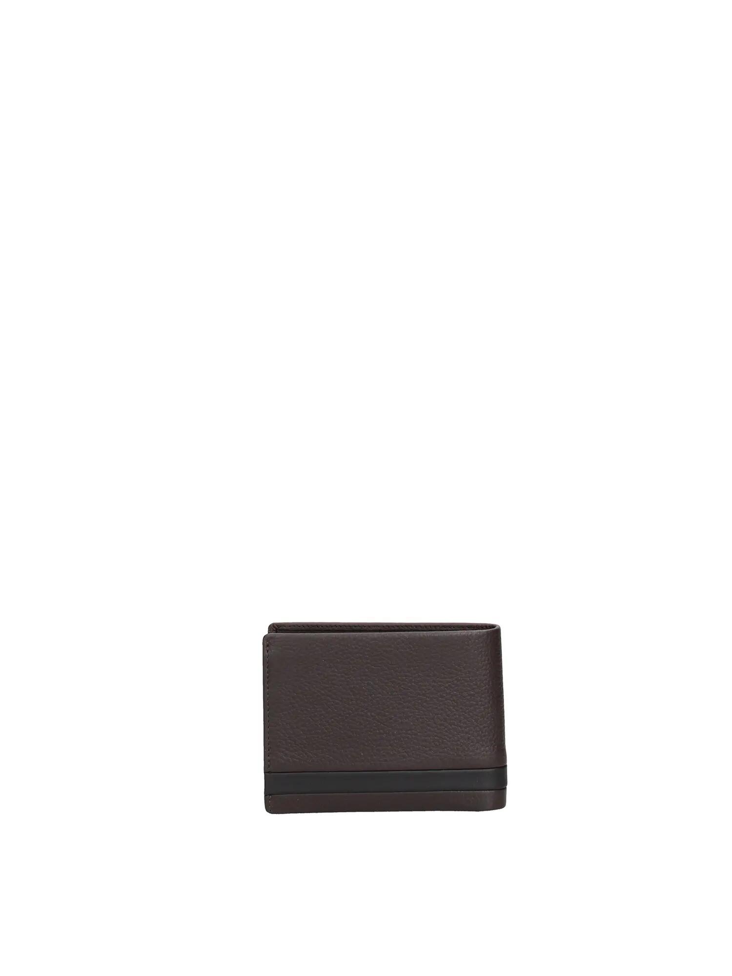 Herrengeldbörse Momo Design echtes Leder braun schwarz - Minimalistisches Design 2/4