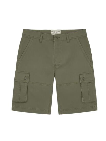 U.S. Polo Assn. Cargo-Shorts Dunkelgrün Herren Baumwolle Stretch