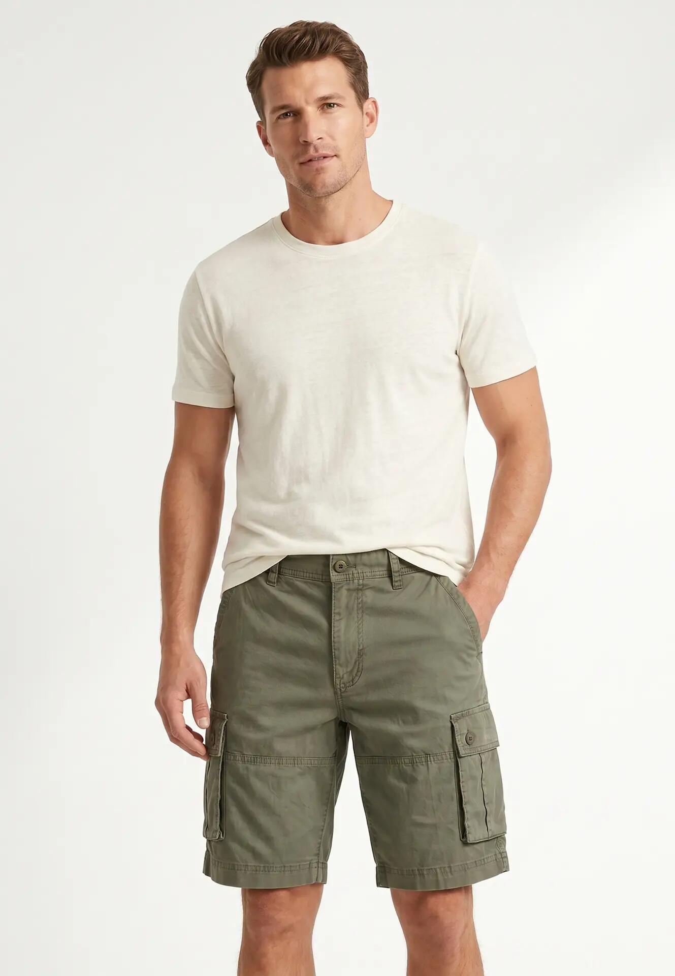 Shorts U.S. Polo Assn. Verde Oscuro Hombre Algodón Elastizado 2/5