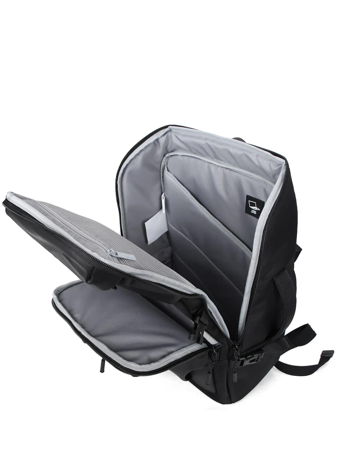 Aoking Solara Nova Rucksack Schwarz Polyester Unisex mit Reißverschluss 5/5