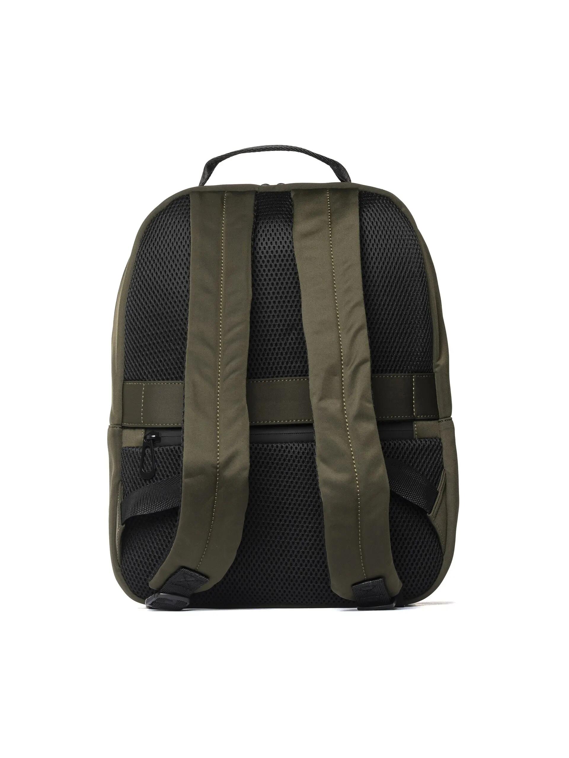Momo Design Green Black Polyurethane Backpack with Zip Closure 3/3