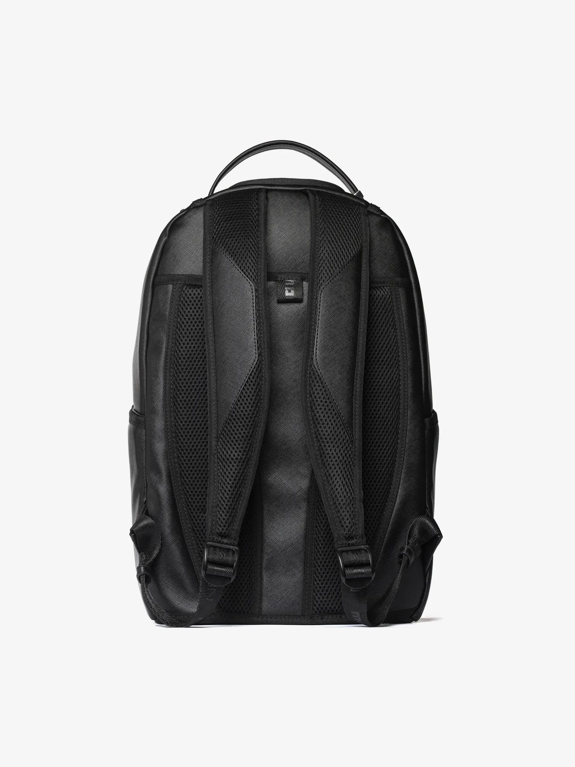 Momo Design Black Polyurethane Backpack with Zip 46x29x15 cm 3/3