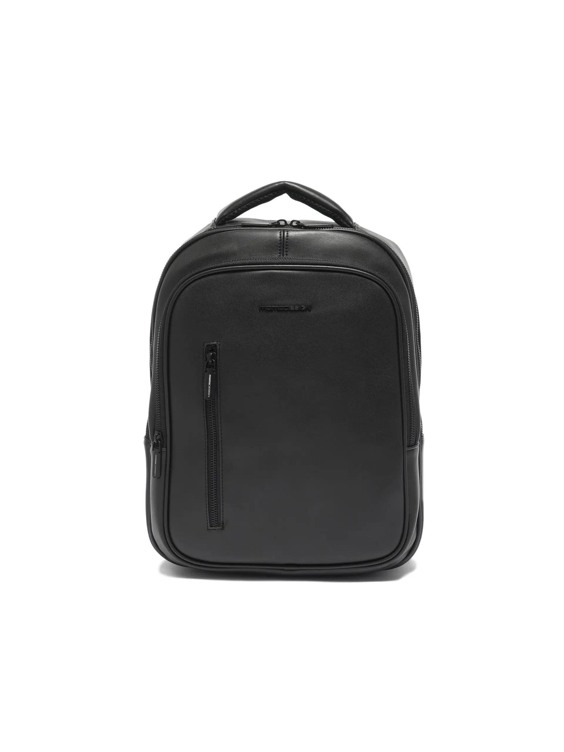 Sac à Dos Momo Design Noir Polyuréthane avec Fermeture Éclair 2/3