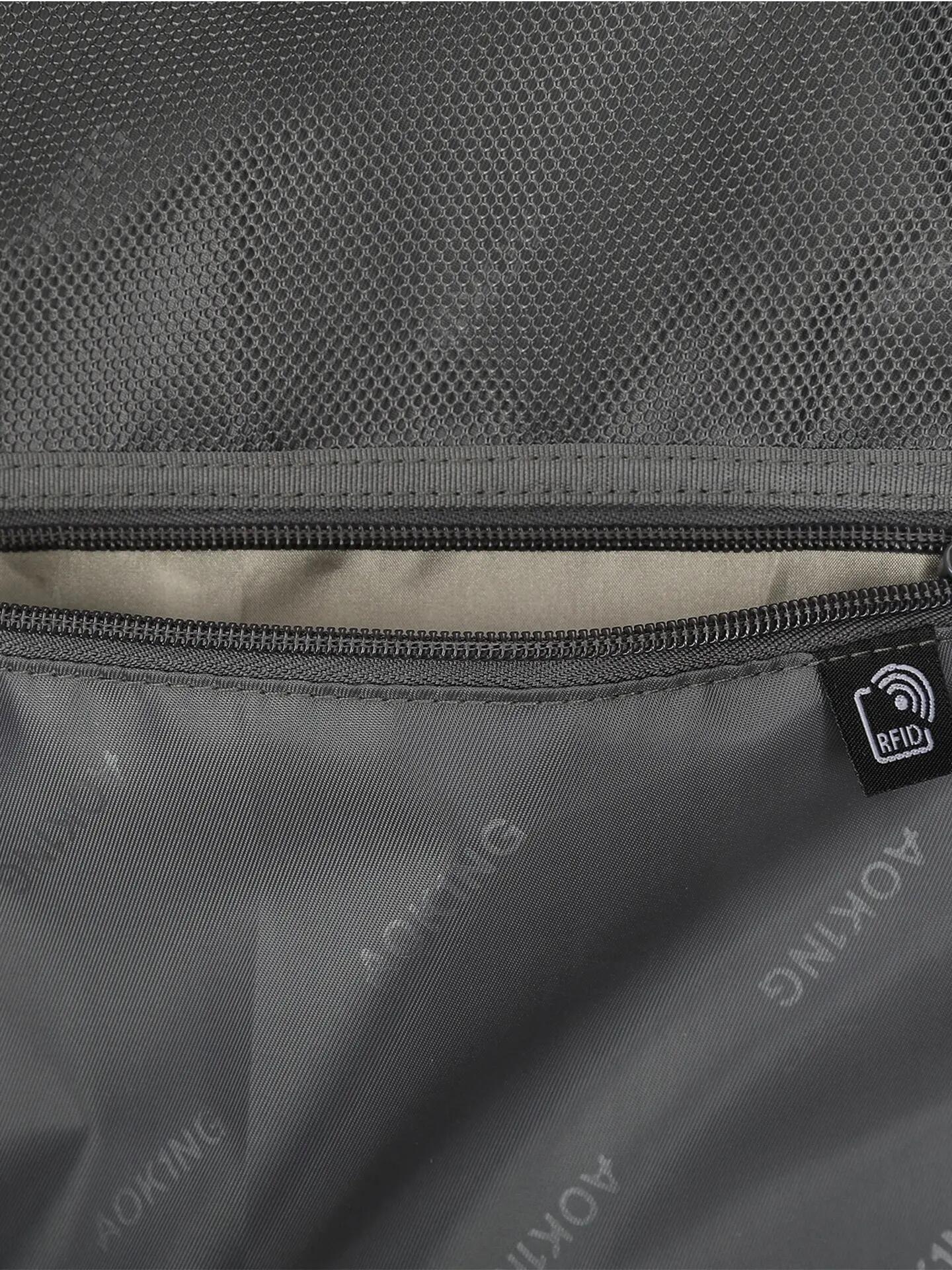 Zaino Enigma Nero Unisex Poliestere Con Zip Casual 5/6