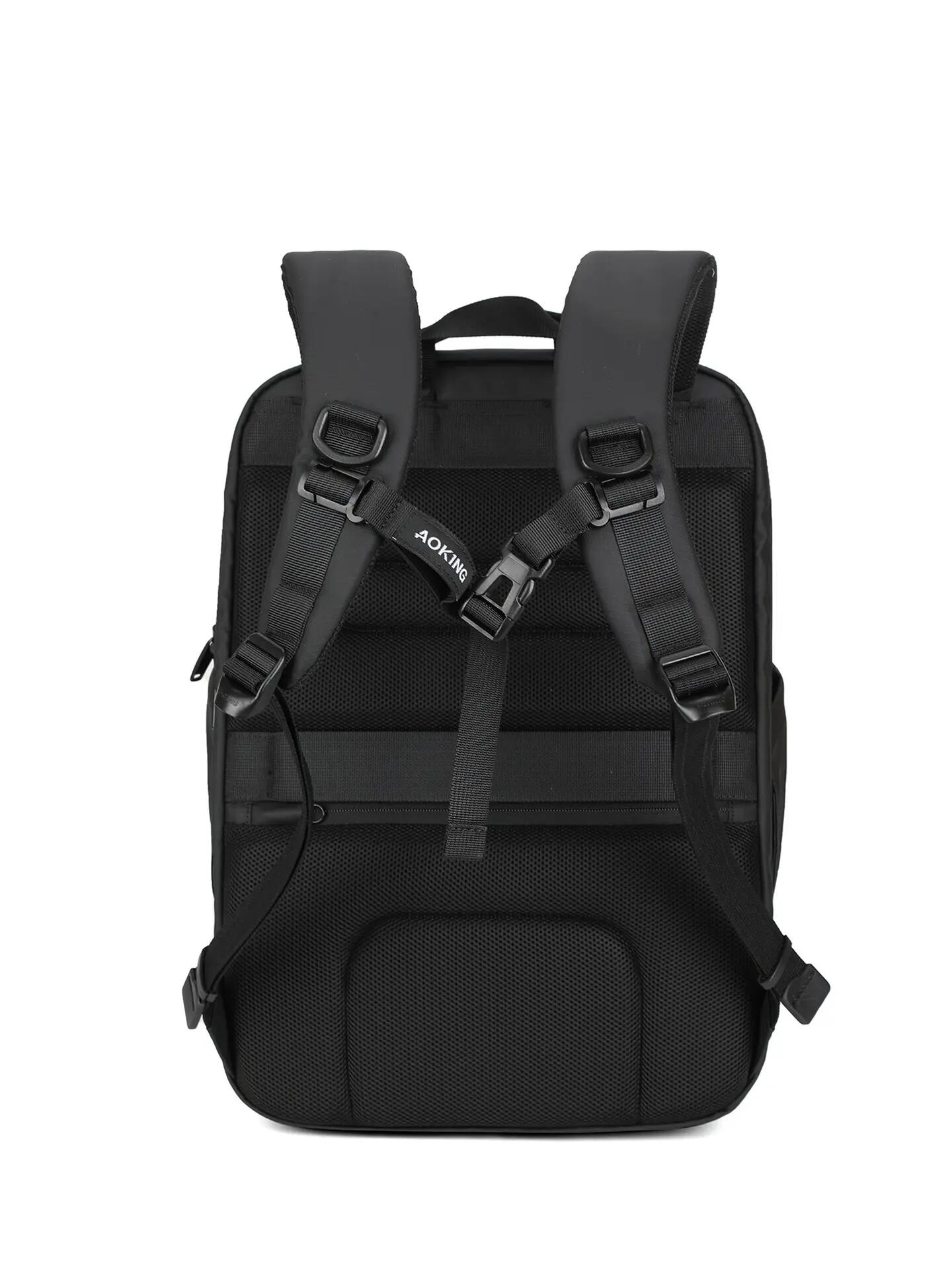 Zaino Enigma Nero Unisex Poliestere Con Zip Casual 4/6