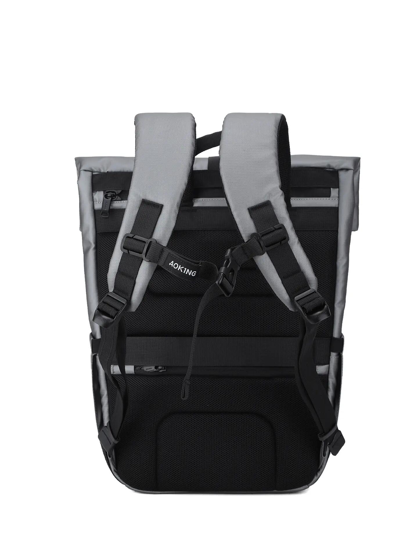 Zaino Aoking Umbriel Lux Grigio Poliestere Unisex con Zip 4/6