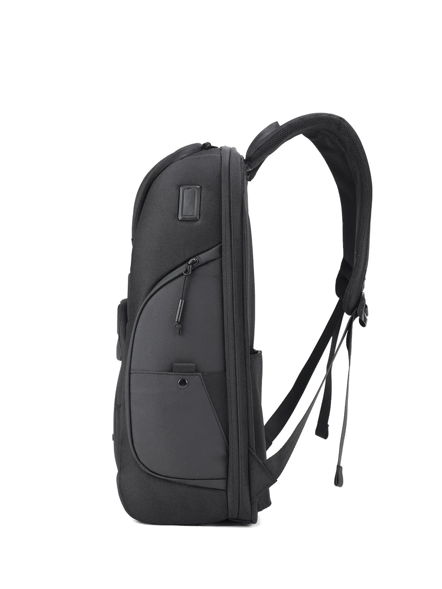 Zaino Nero Unisex Aoking Umbria Nova - Poliestere Con Zip 3/6
