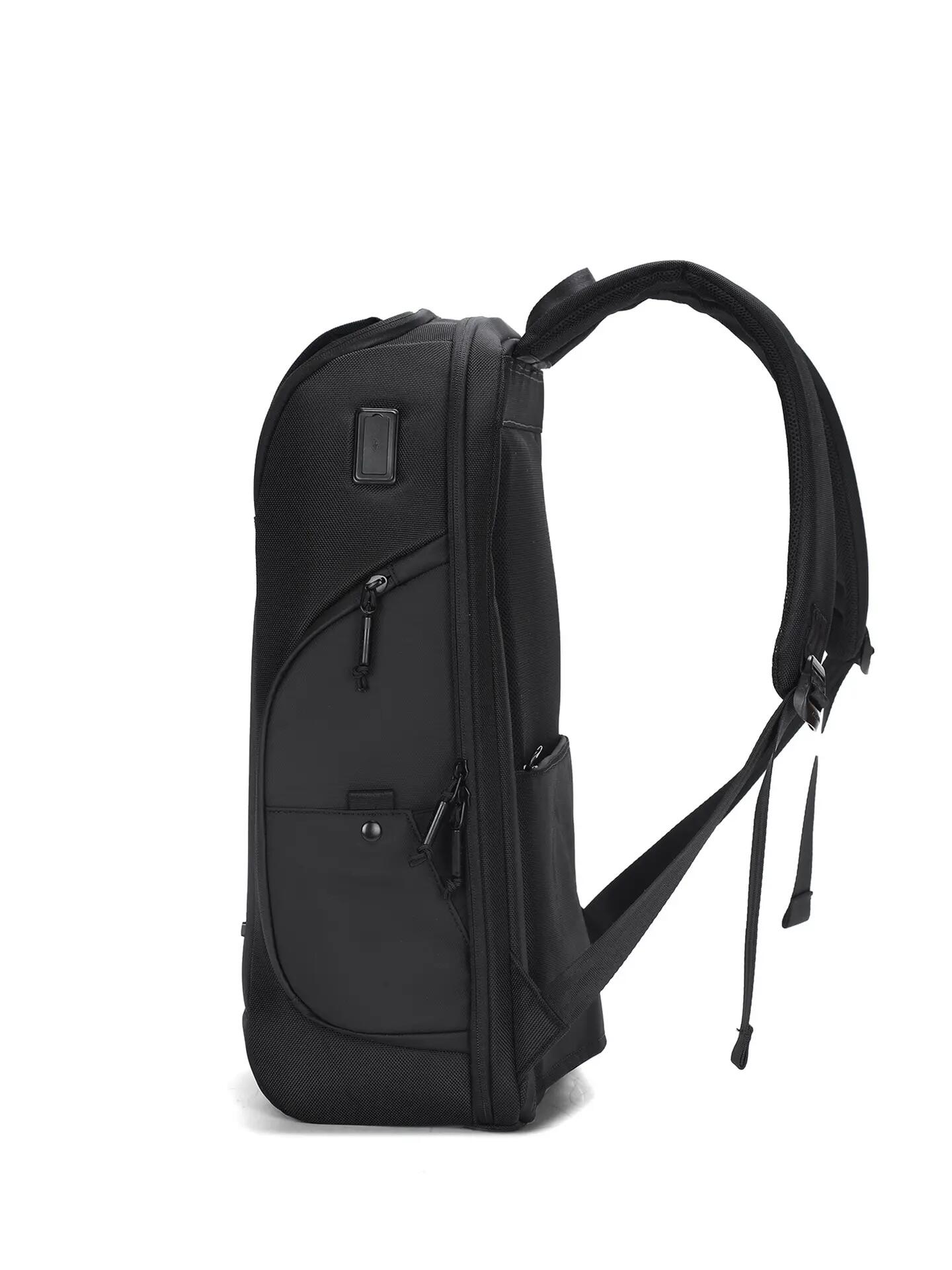 Zaino Nero Aoking Omnia Unisex - Poliestere Con Zip Casual 3/6