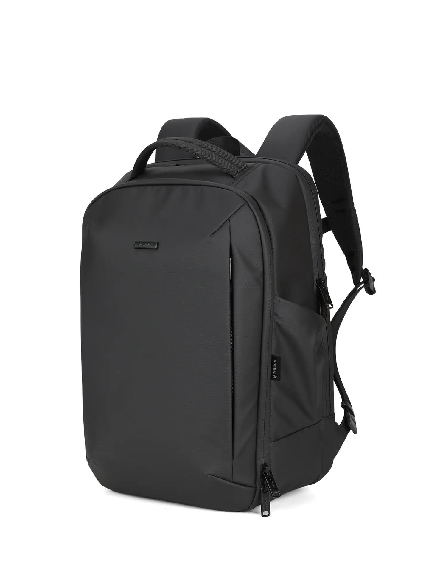 Zaino Enigma Nero Unisex Poliestere Con Zip Casual 2/6