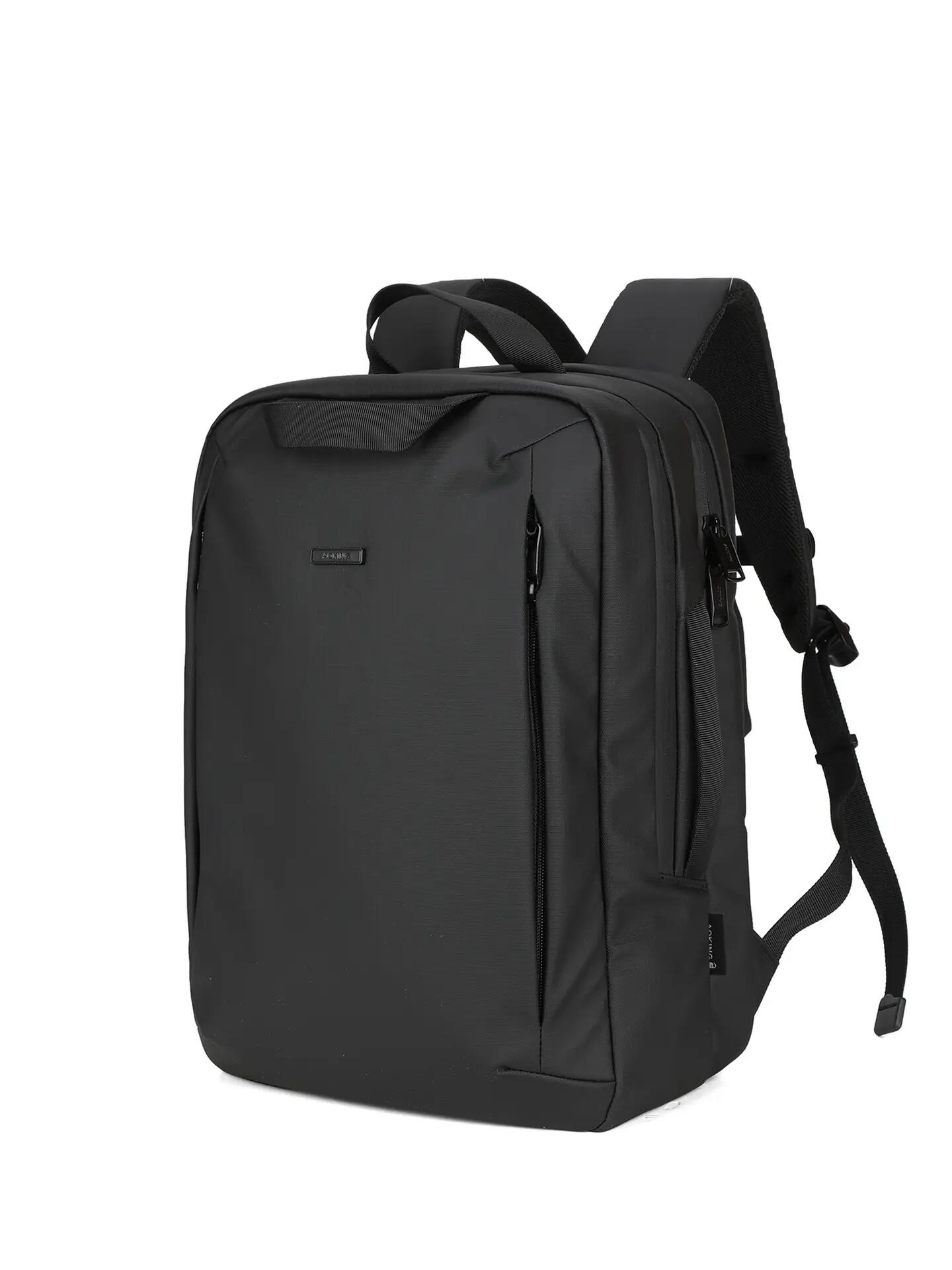 Zaino Aoking nero unisex con zip - Poliestere casual 40,5 cm 2/7